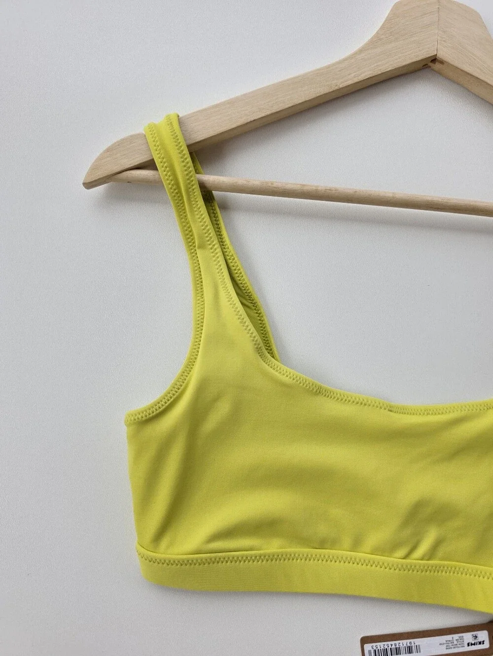 SKIMS NWT Recycled Swim Citrus Neon Yellow Tank Bikini Top